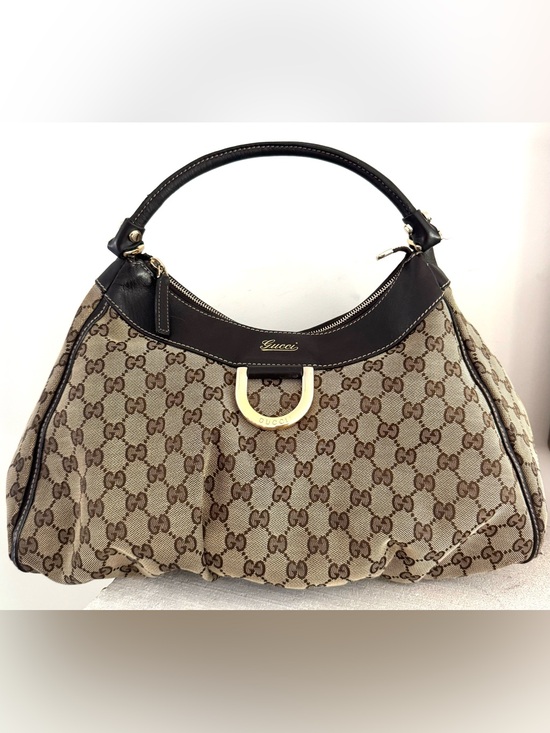 Gucci Handbags - GUCCI Abbey D Ring GG Canvas Hobo Shoulder Bag Large Monogram Brown